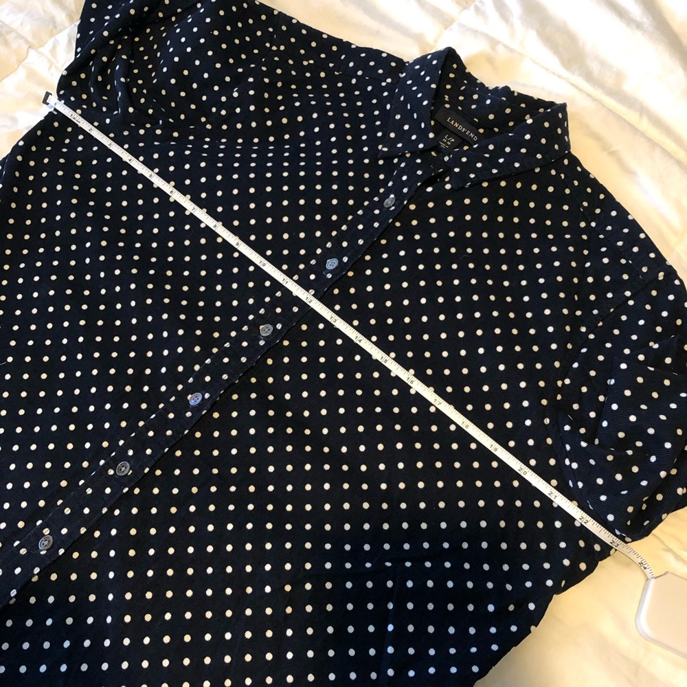 💖Lands End Polka Dot corduroy Top - Picture 4 of 8